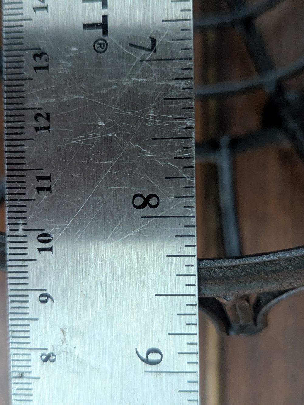 Wrought Iron Footed Basket Scroll Detail 9" - Picture 5 of 7